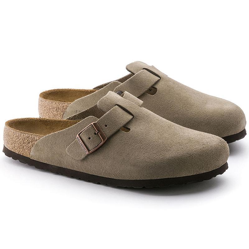 Boston Birkenstock Soft Footbed Semisove Damske Siva Hnede | SK 233FDN